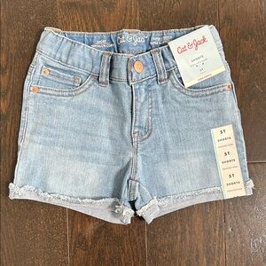 Cat & Jack Kids Adjustable Waist Blue Jean Shorts